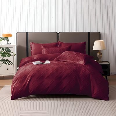 King Bed Set 6 PCs with Fitted sheet & Duvet Cover 220x240 – Bedding Collection (6FM36)