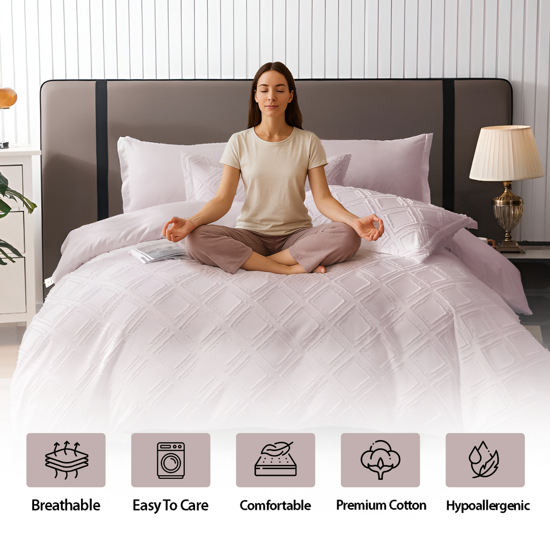 6 PCs King Fitted Bedding Set – Bedroom Bedsheets with Duvet Cover 220x240 (6FM39)