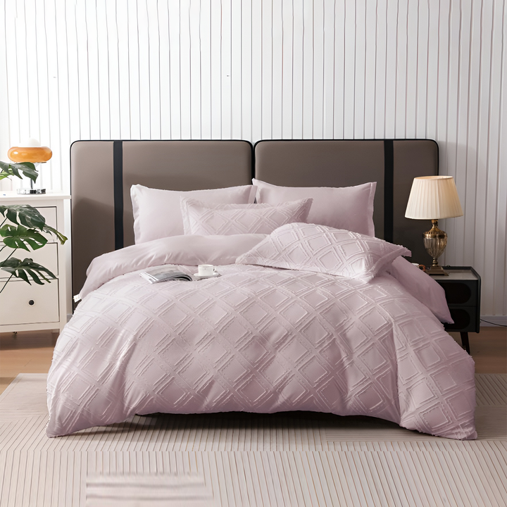 6 PCs King Fitted Bedding Set – Bedroom Bedsheets with Duvet Cover 220x240 (6FM39)