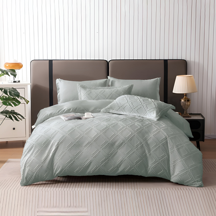 King Size Bedding Set 6 PCs – Fitted Sheet Set with Duvet Cover Set (6FM41)