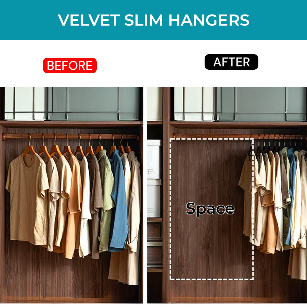 MOONCEE Premium Velvet Hangers- Non-Slip Clothes Hangers, Coat, Pants Hangers