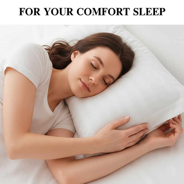 Luxury 300 TC Cotton Pillowcases Set  – Soft, Breathable & Hypoallergenic Covers  (White)