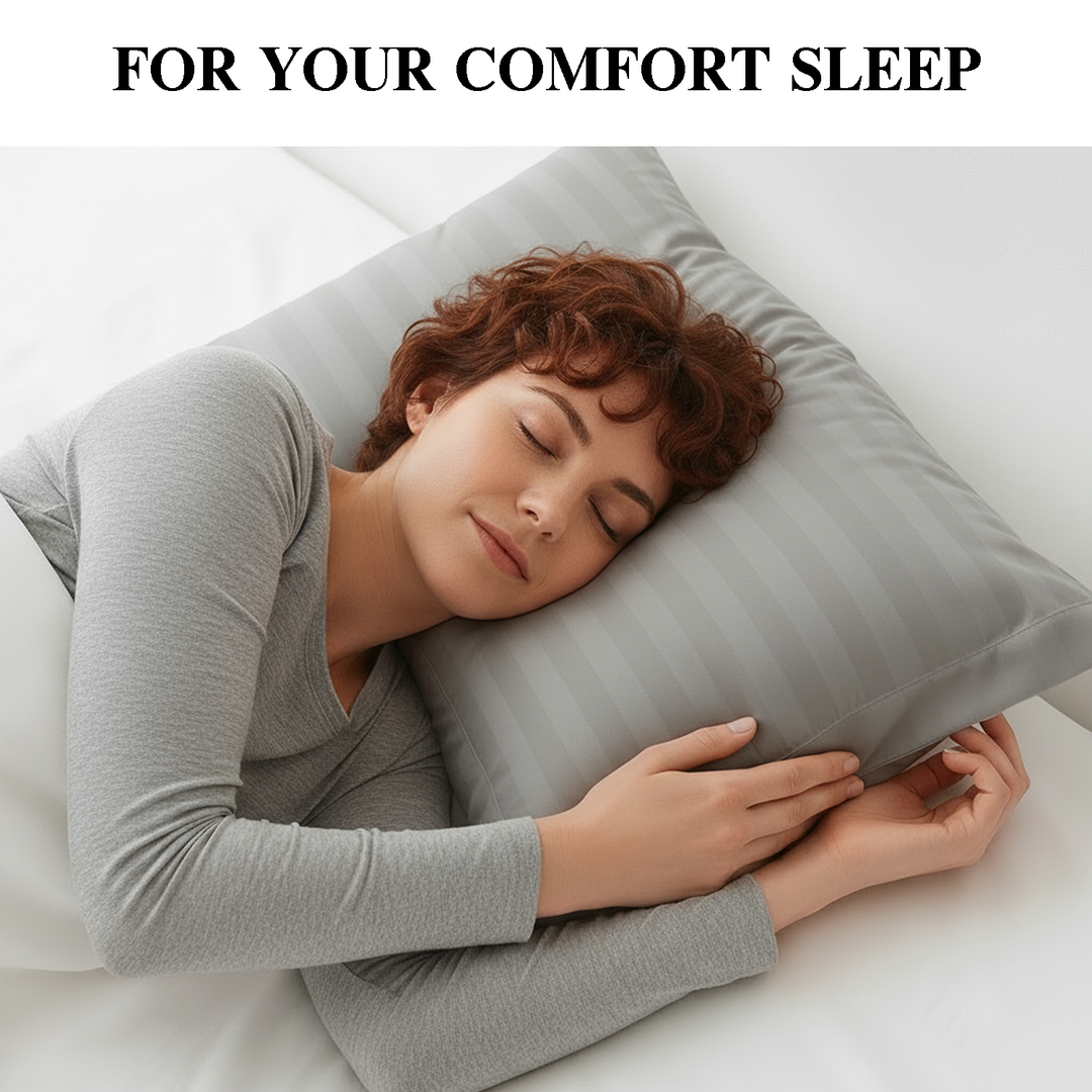 Luxury 300 TC Cotton Pillowcases Set  – Soft, Breathable & Hypoallergenic Covers  (White)