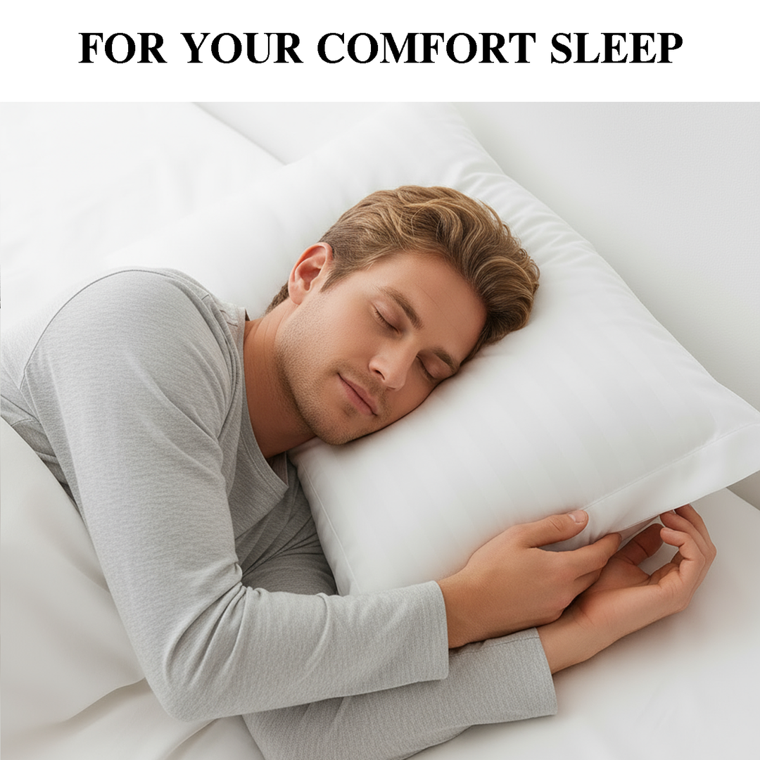 Luxury 300 TC Cotton Pillowcases Set  – Soft, Breathable & Hypoallergenic Covers  (White)