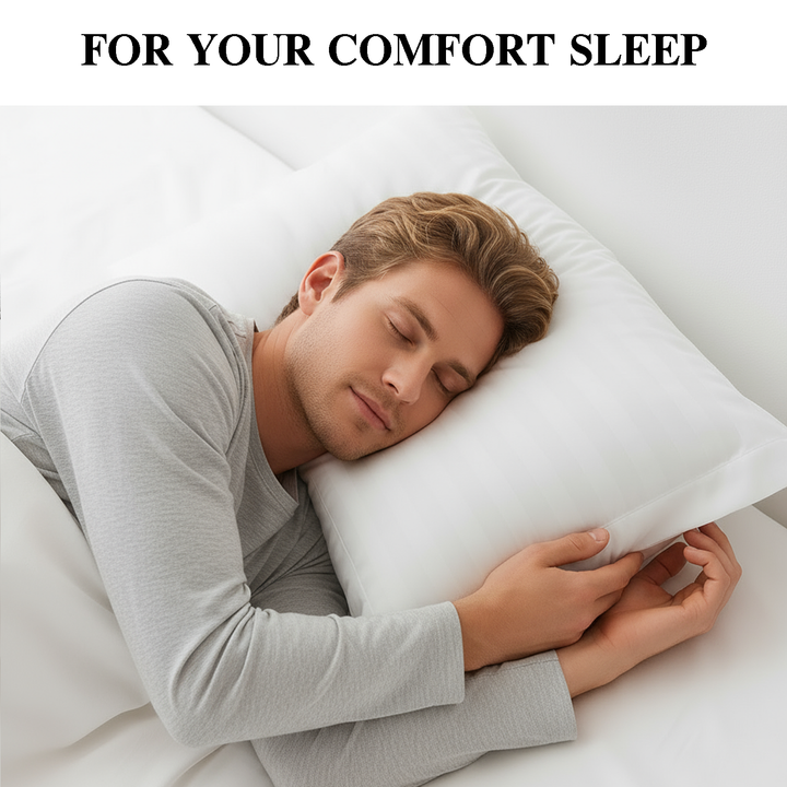 Luxury 300 TC Cotton Pillowcases Set  – Soft, Breathable & Hypoallergenic Covers  (White)