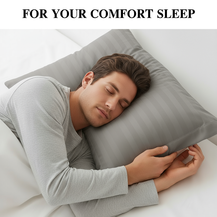 Luxury 300 TC Cotton Pillowcases Set  – Soft, Breathable & Hypoallergenic Covers  (White)