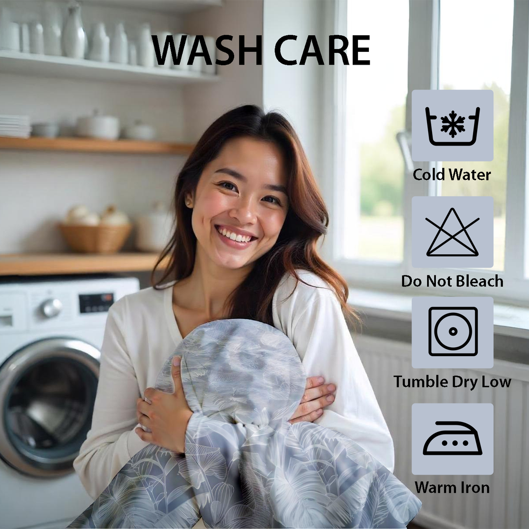 Premium Cotton  Botanical King Bedding Set 6 PCs – Soft Duvet Cover & Pillowcases (6FS162)