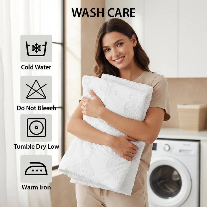 King Bedding Set with Duvet Cover 220x240 6 PCs  Fitted Bed Sheet Set (6FM27)