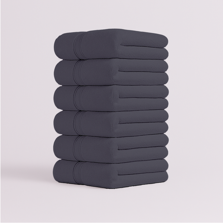 6 Pack Face Towels Set – Soft & Absorbent Face Cloths, Best Towel Set for Daily Use (Grey)