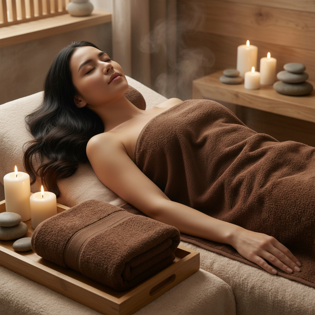 Luxury White Spa Bath Towels 90cm x 180cm – 2 PCs Jumbo Size, 600 GSM & 100% Cotton