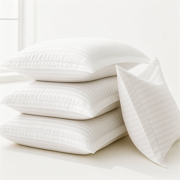 Luxury 300 TC Cotton Pillowcases Set  – Soft, Breathable & Hypoallergenic Covers  (White)