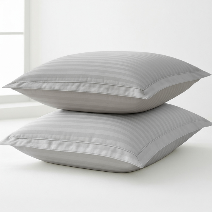 Luxury 300 TC Cotton Pillowcases Set  – Soft, Breathable & Hypoallergenic Covers  (White)