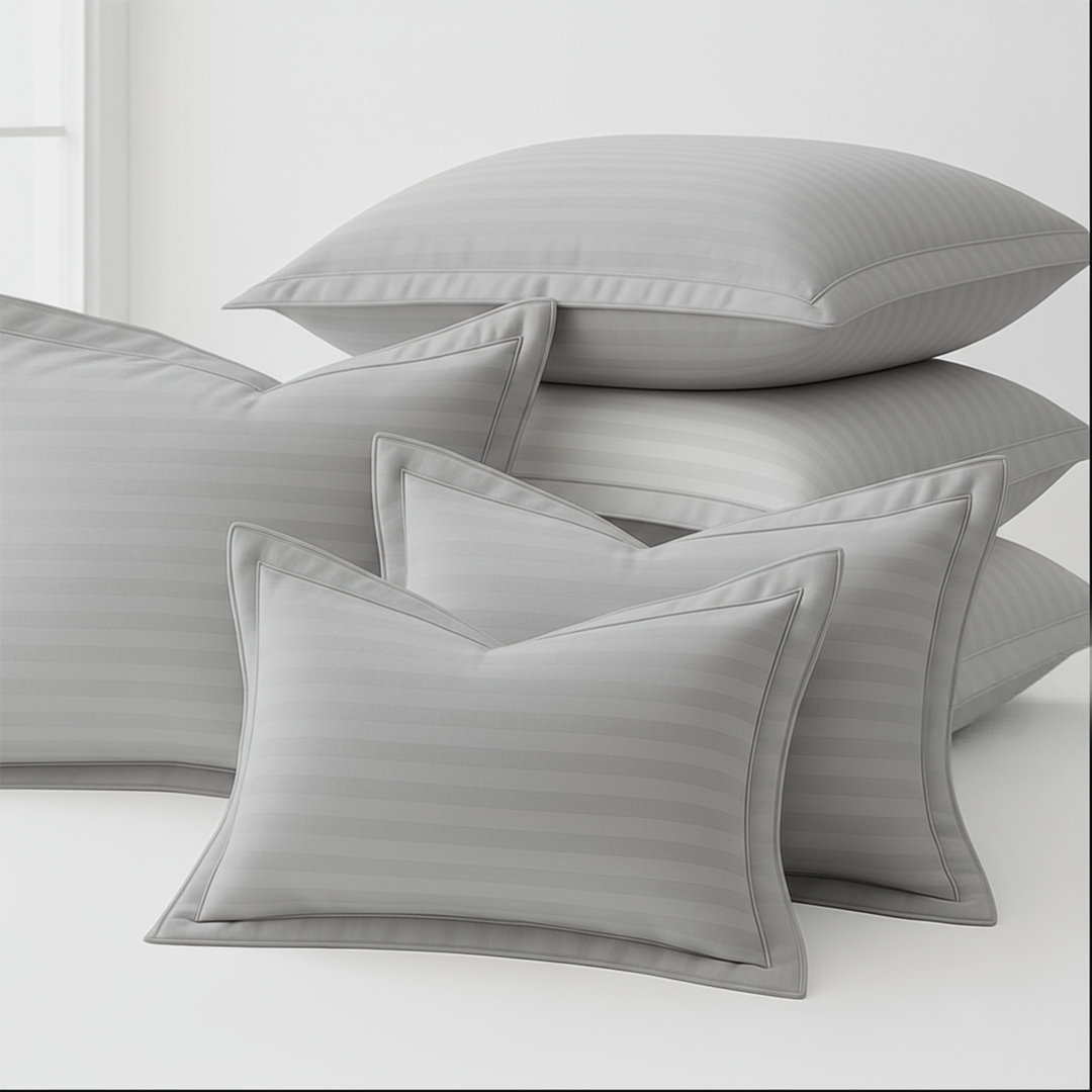 Luxury 300 TC Cotton Pillowcases Set  – Soft, Breathable & Hypoallergenic Covers  (White)