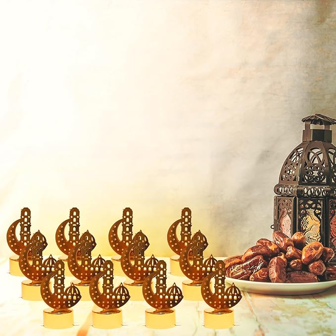 Ramadan-style decorative LED lights with soft golden glow