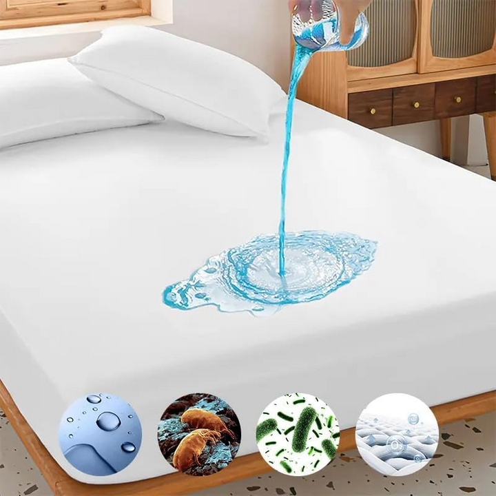 Premium Mattress Protector Cotton Hypoallergenic Waterproof, Fitted Deep Pocket-30 cm