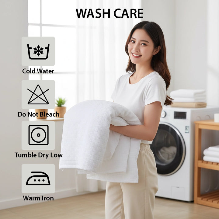 King Size White Bedsheet Set 6 PCs – Plush, Durable & Perfect for Everyday Comfort (6FM16)