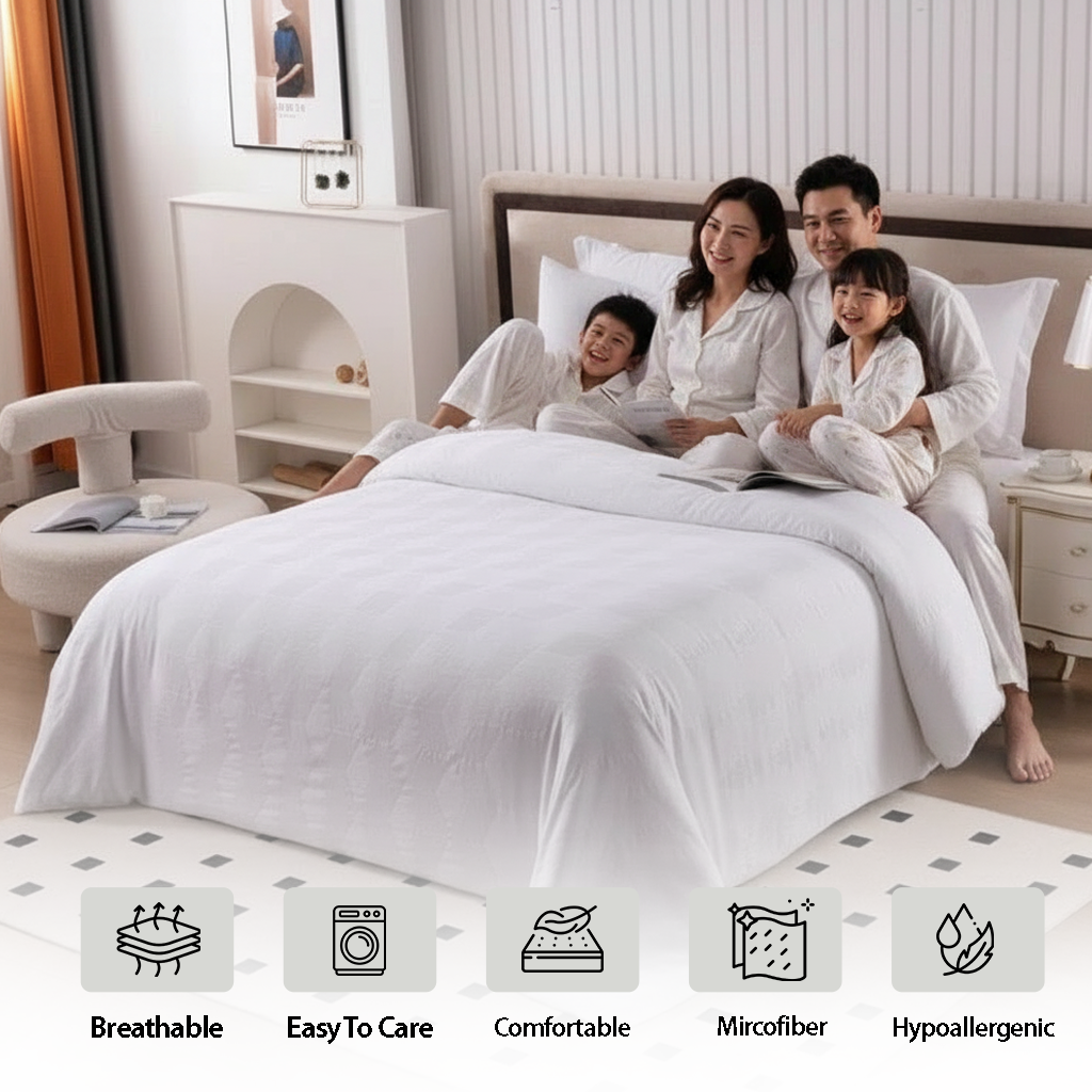 King Bedding Set 6 PCs with Duvet Cover 220x240 King Size Fitted Sheet (6FM15)