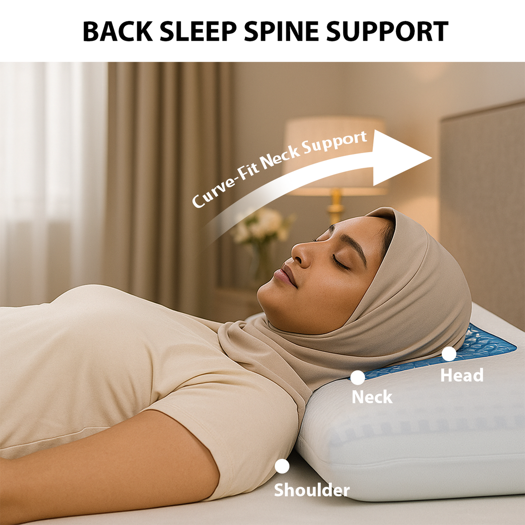 Cervical Spine Memory Foam Pillow for Sleeping – Neck, Shoulder & Back Pain Relief Pillow