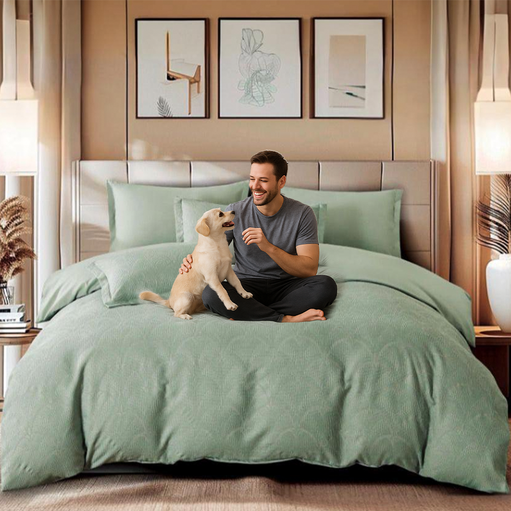 Cotton King Size Bed Sheets 6 PCs Set - Soft, Comfort & Elegant Bedrooms Set (6FM66)