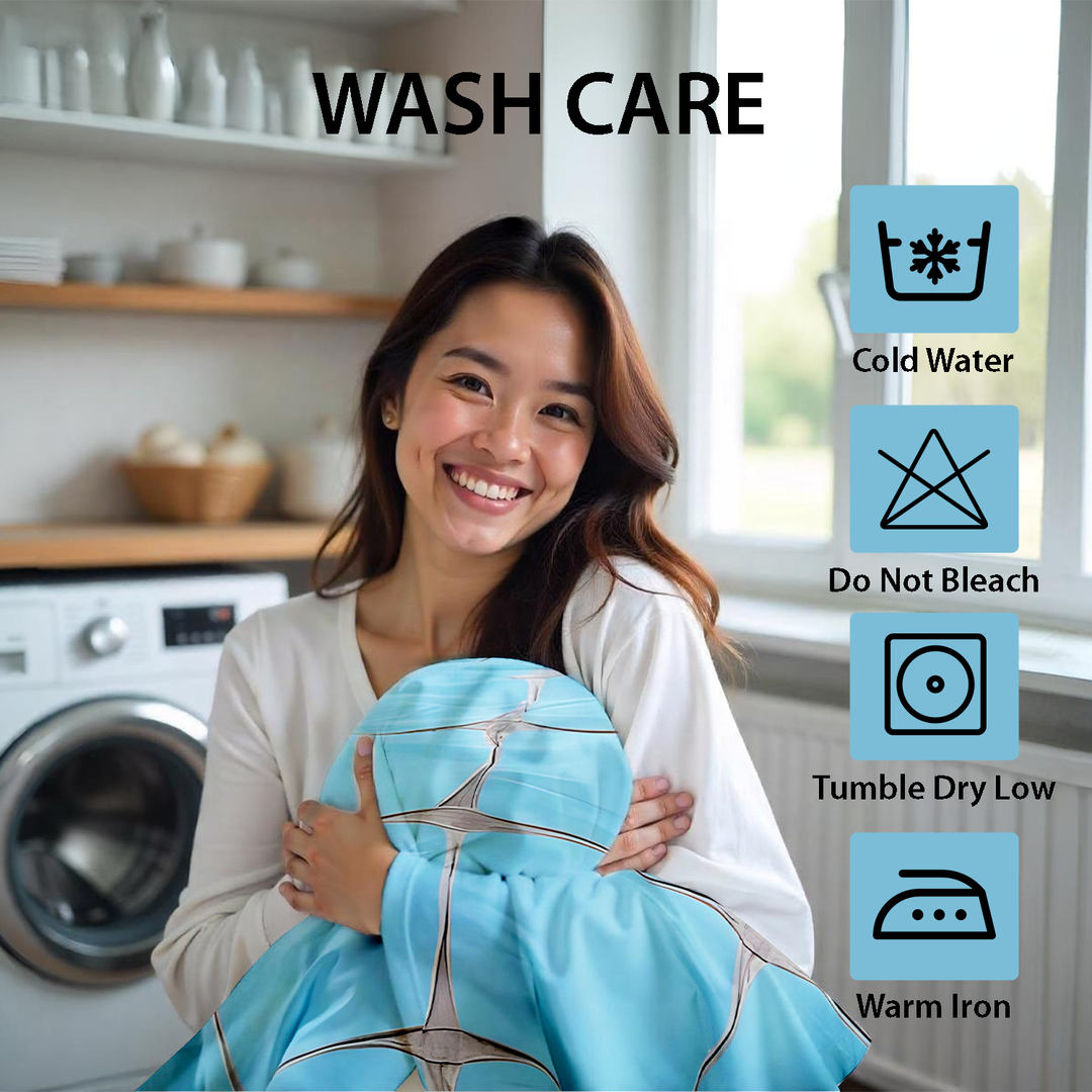 Ocean Breeze King Size Bedding Set 6 PCs with Flat Sheet, Duvet & Pillowcases (MNC33)