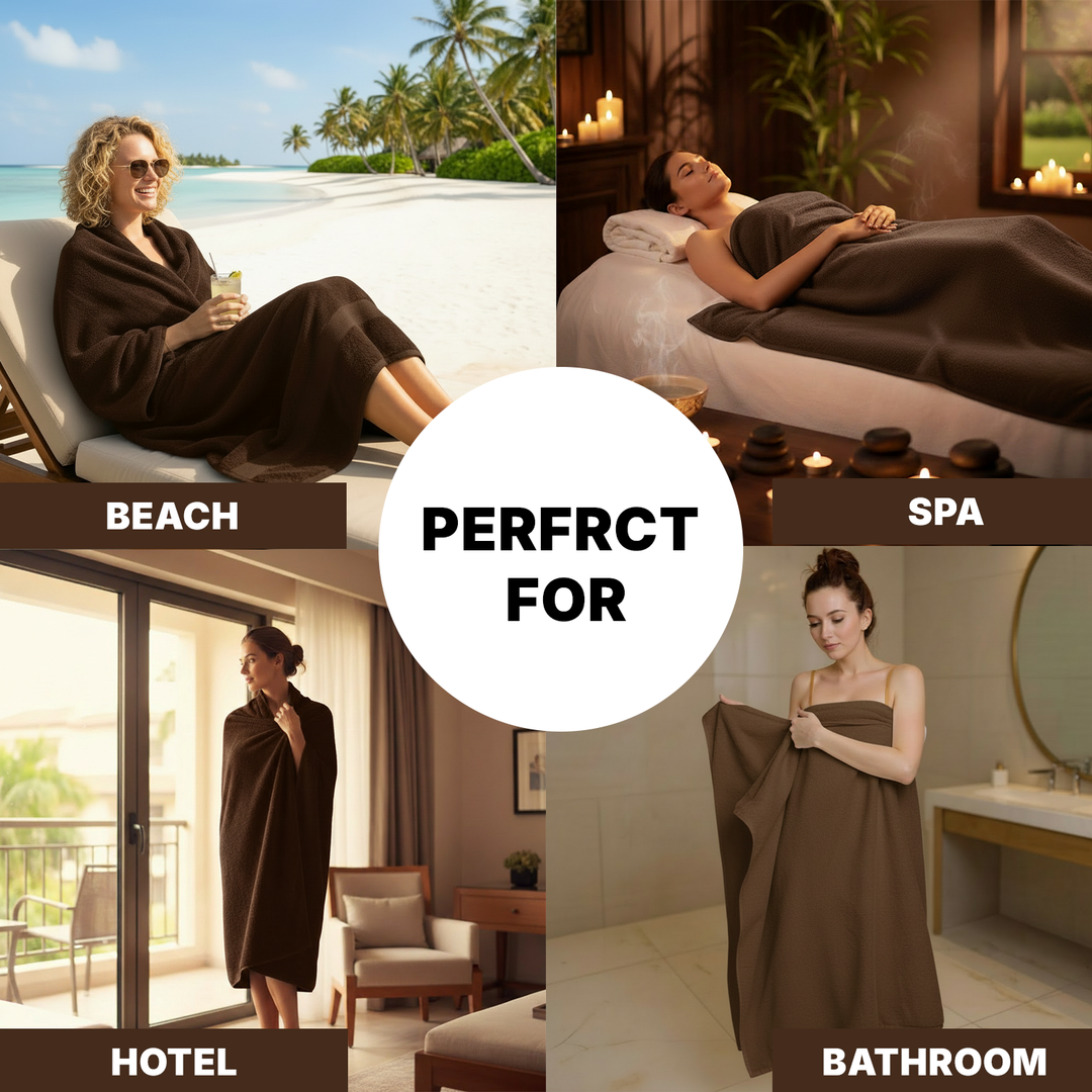 Luxury White Spa Bath Towels 90cm x 180cm – 2 PCs Jumbo Size, 600 GSM & 100% Cotton