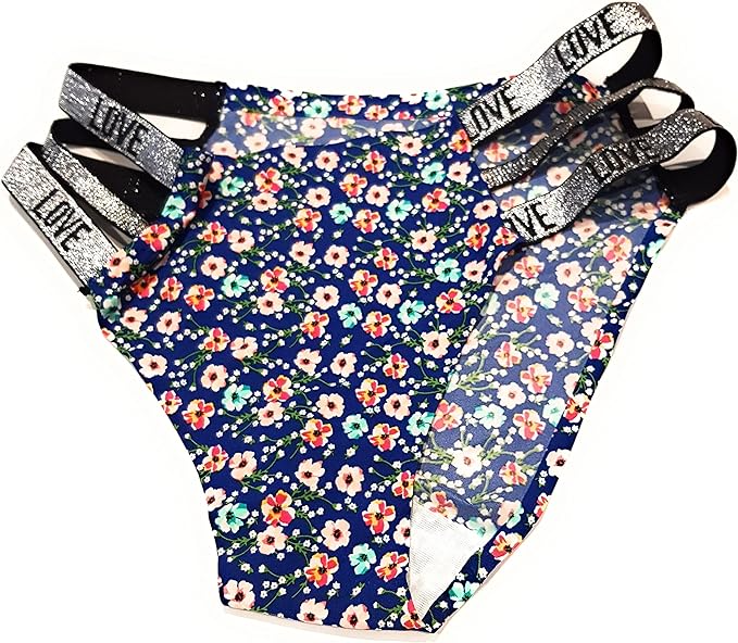 LASASSY 3 PCs Women Printed Hipster Panties with Stylish LOVE Strips (Multicolour)