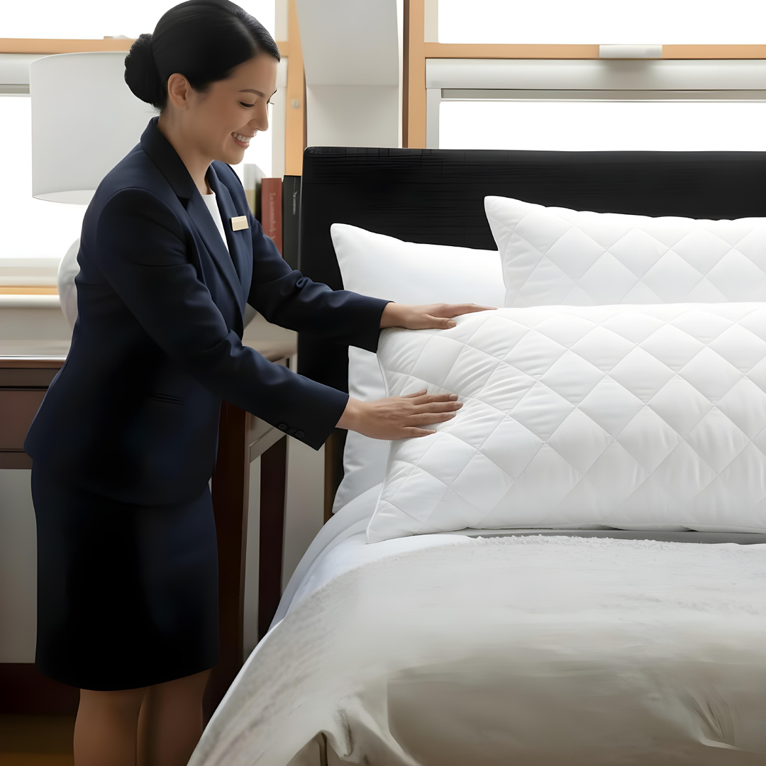 Cotton Quilted Pillow Protectors – Soft, Breathable & Hypoallergenic Zippered Pillowcase Set