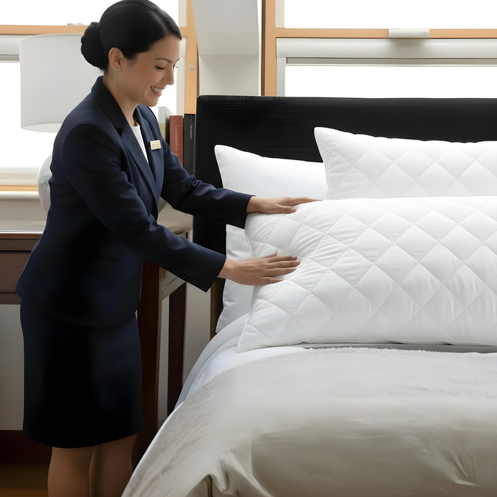 Cotton Quilted Pillow Protectors – Soft, Breathable & Hypoallergenic Zippered Pillowcase Set