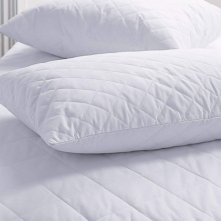 2 PCs Quilted Pillows Standard Size, Hotel Quality Premium Fiber Bed Pillows for Sleeping