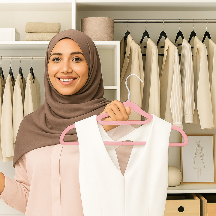 MOONCEE Premium Velvet Non-Slip Hangers – Ideal for Clothes, Coats & Pants