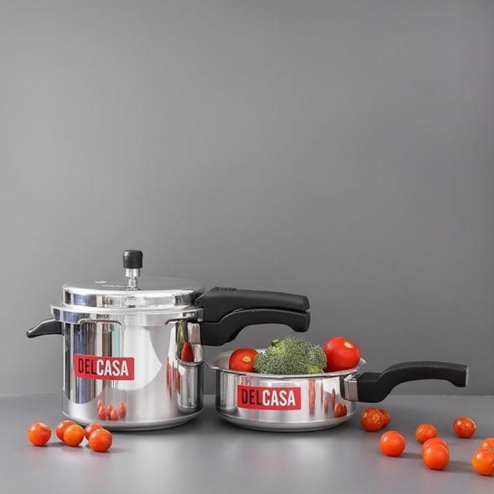 Home kitchen cooker with strong handle and safety valve