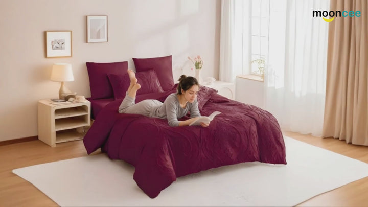6 PCs King Size Quilt Bedding Set – 220x240 Duvet Cover & King Size Fitted Sheet (6FM47)