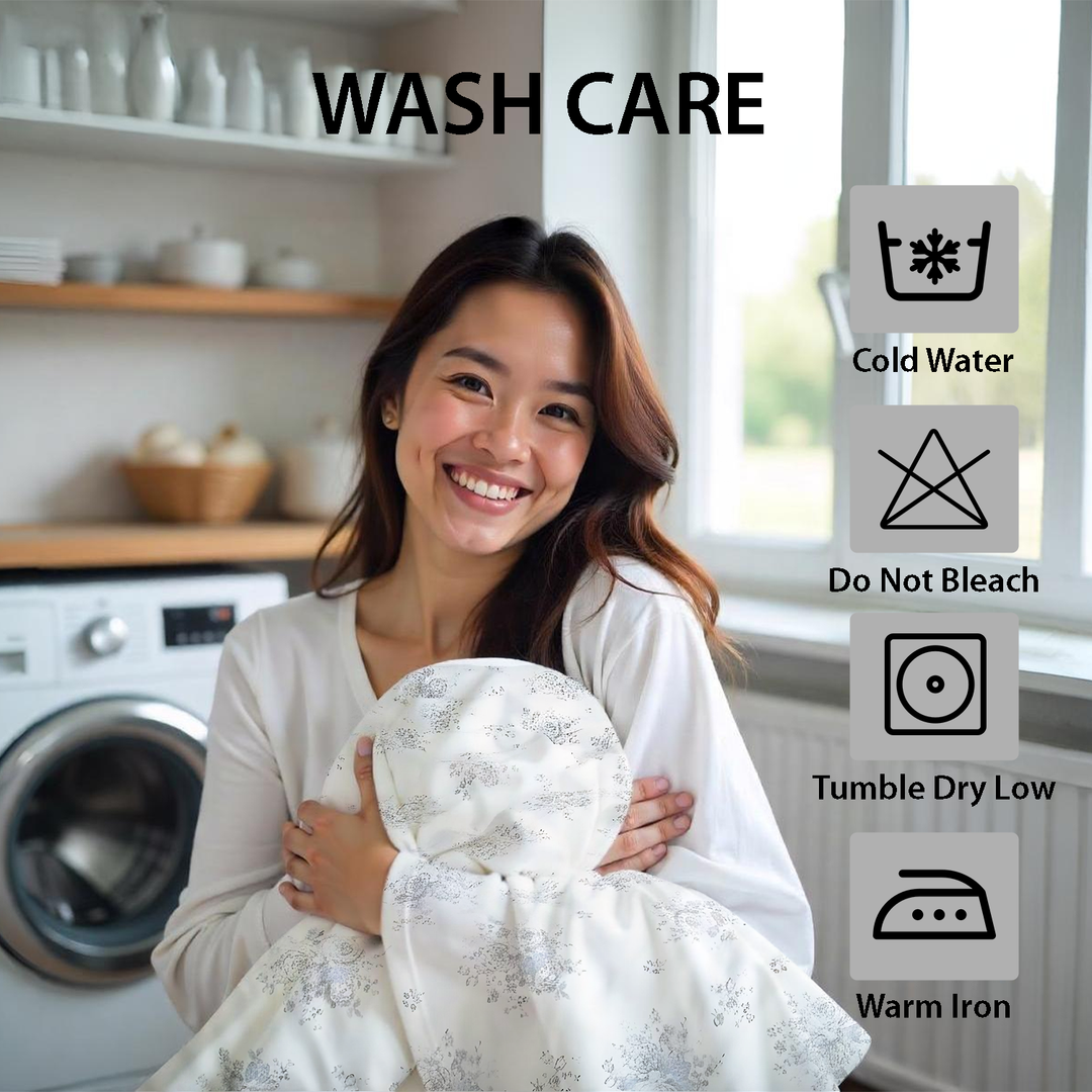 Floral King Size Comfort Bedding Set - 6 PCs with Duvet Cover and Pillowcases (6FS155)