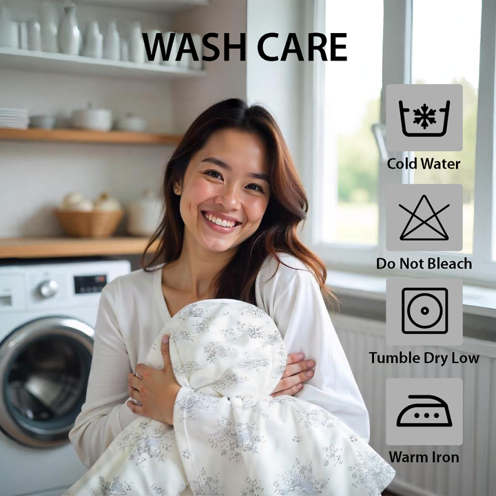 Floral King Size Comfort Bedding Set - 6 PCs with Duvet Cover and Pillowcases (6FS155)