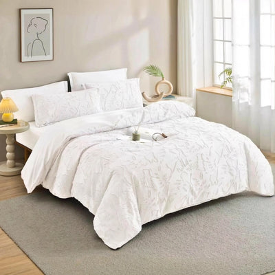 King Bedding Set with Duvet Cover 220x240 6 PCs King Size Fitted Bed Sheet Set (6FM3)