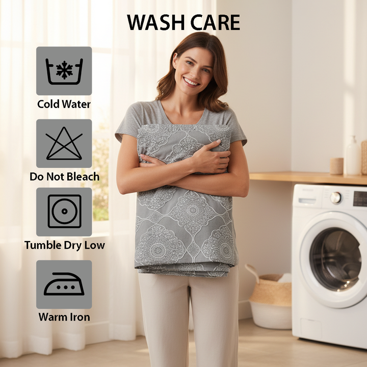 طقم سرير 6 قطع - فائق النعومة، كامل مع أغطية الوسائد وغطاء اللحاف (6FM62)