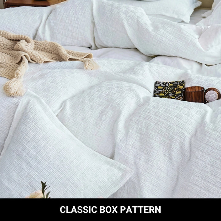 King Size White Bedsheet Set 6 PCs – Plush, Durable & Perfect for Everyday Comfort (6FM16)