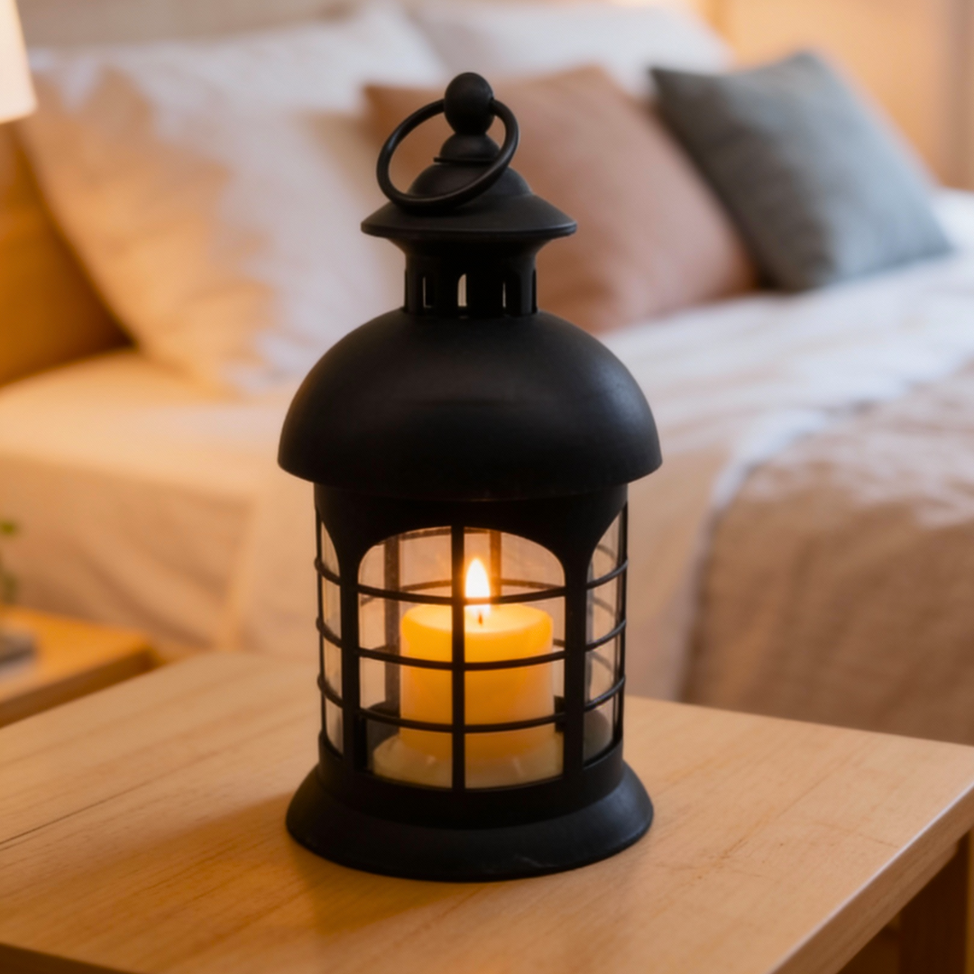 Elegant Ramadan LED Lantern – Warm Glow Eid Mubarak Table & Hanging Home Decor