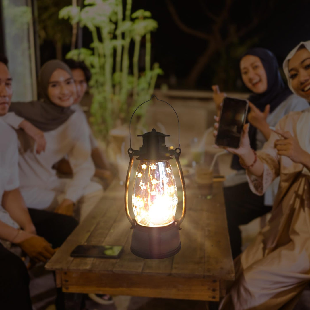 Ramadan Star LED Lantern Light – Warm Glow Eid Mubarak Table & Home Decor Lamp