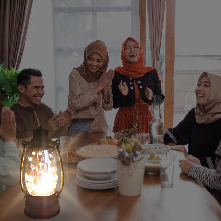 Ramadan Star LED Lantern Light – Warm Glow Eid Mubarak Table & Home Decor Lamp