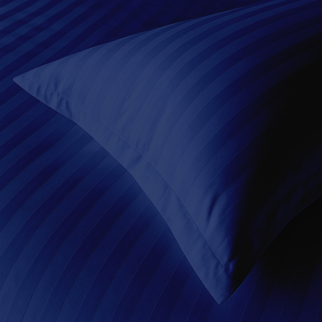 4 PCs Single Bed Sheets Set With Duvet Cover Set 160x220 cm Bedding Set (Dark Blue)