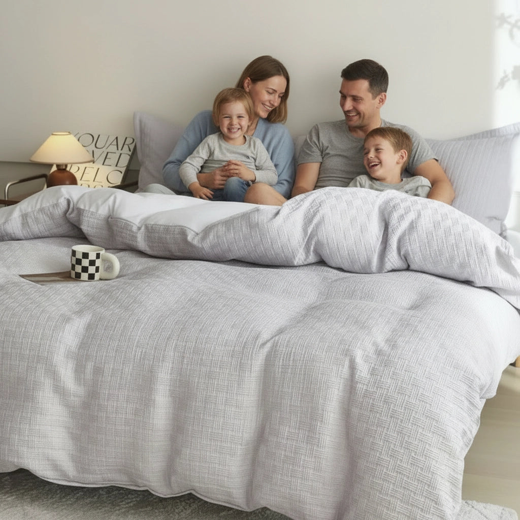 King Bedding Set with 6 PCs King Size Bedsheet & Duvet Cover 220x240 (6FM17)