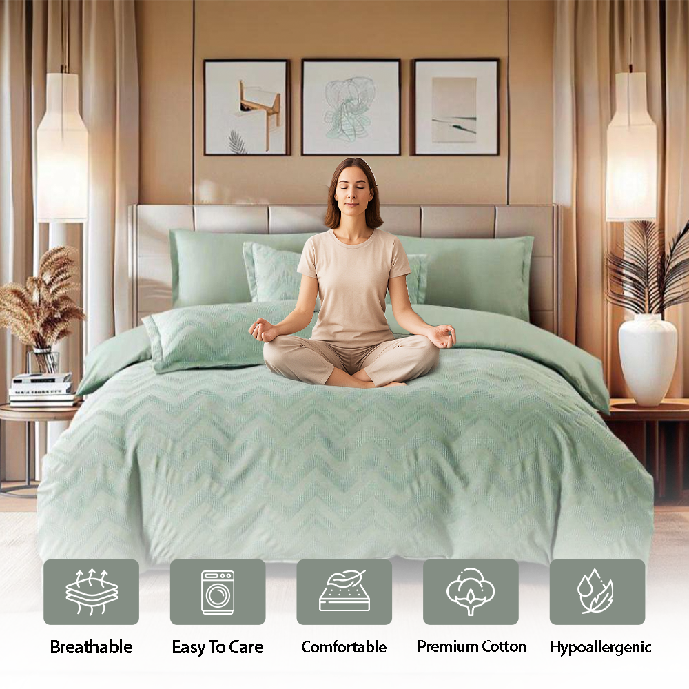 Premium Jacquard Bedding Set 6 PCs - Perfect for Wedding Bedrooms & Gifting (6FM64)