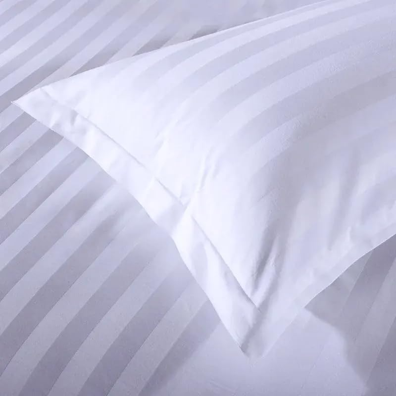 4 PCs Single Bed Sheets Set With Duvet Cover Set 160x220 cm Bedding Set (White)