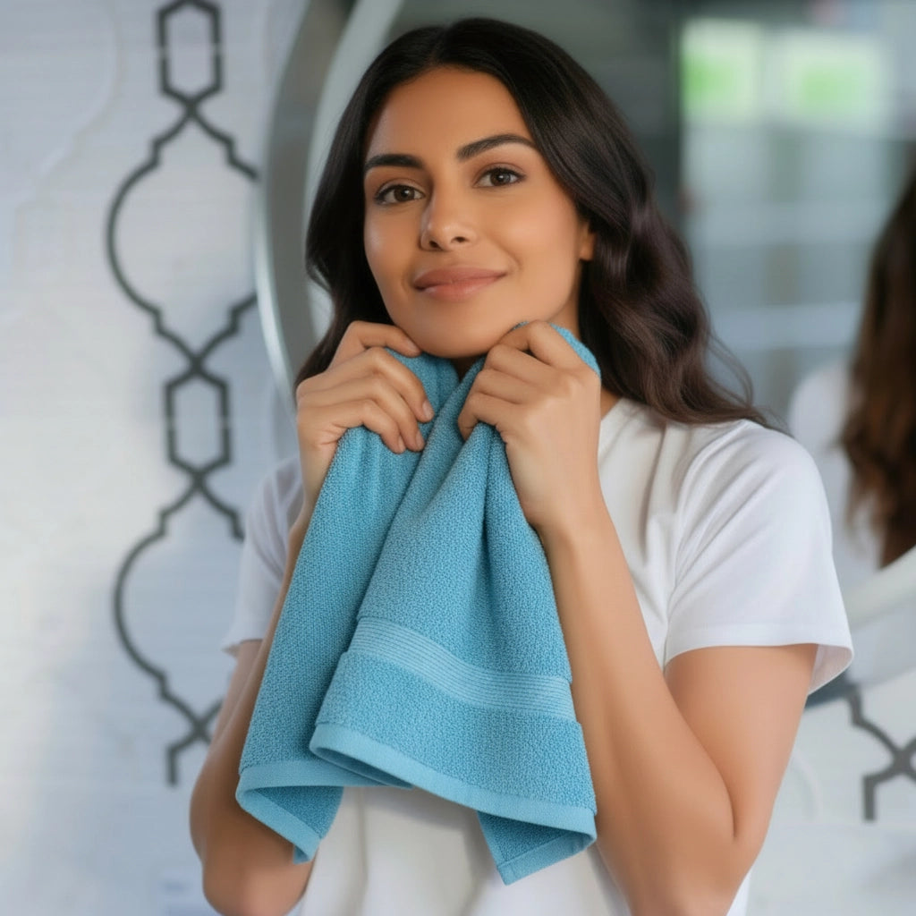 12 Pack Premium Wash Cloths and Face Towels Set (30 x 30 CM) 600 GSM 100% Cotton Soft