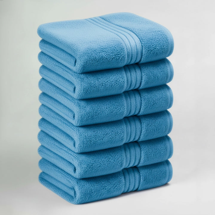 6 PCs Premium Hand Towels Set, 600 GSM Extra Large Hand Towels With 100% Soft Cotton