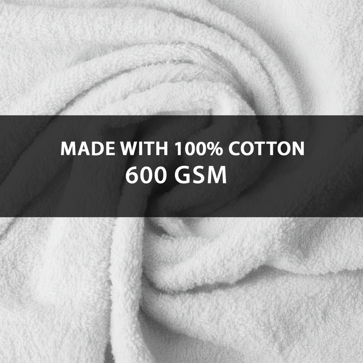 2 PCs Jumbo Bath Towels – Luxury 100% Pure Cotton Towel Set, Heavy & Durable  (White)