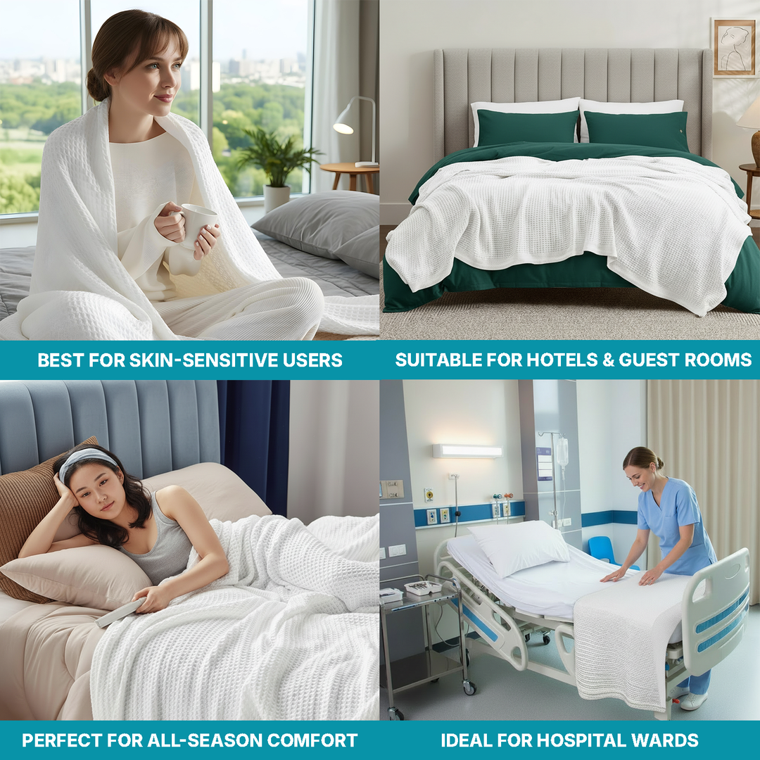 Lightweight Cotton Thermal Blanket – Perfect for Everyday Home & Hospitality Use