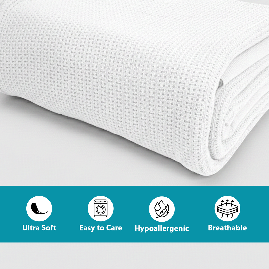 Lightweight Cotton Thermal Blanket – Perfect for Everyday Home & Hospitality Use