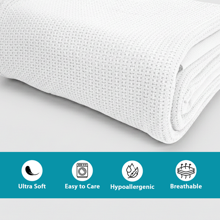 Lightweight Cotton Thermal Blanket – Perfect for Everyday Home & Hospitality Use